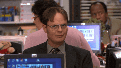 dwight shush gif