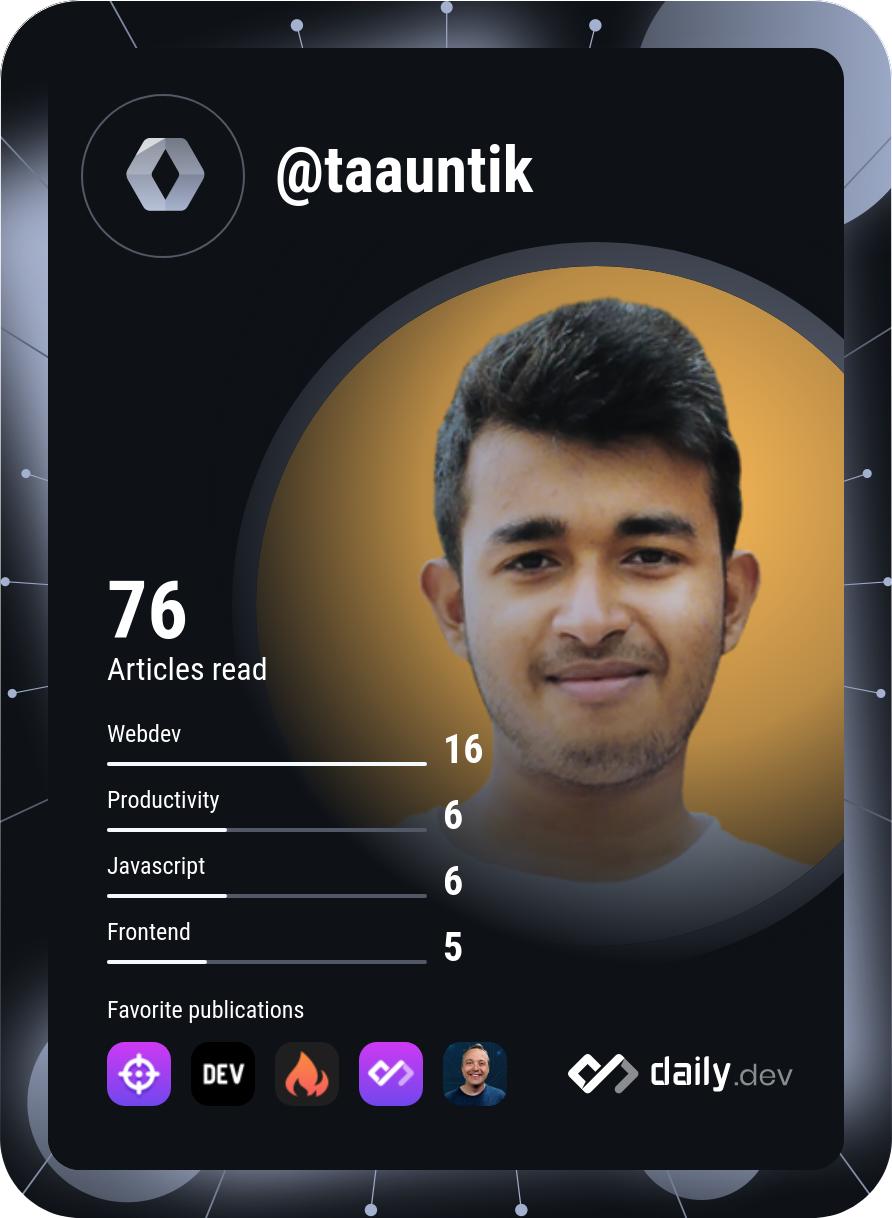 Tasnim Ahmed Auntik's Dev Card