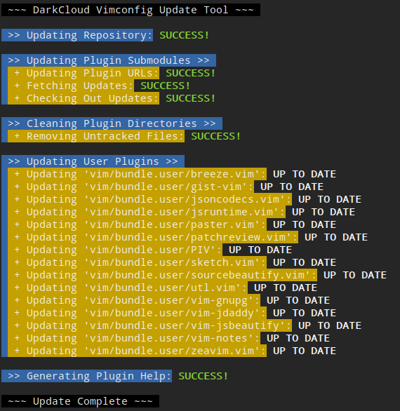 Darkcloud Vimconfig Update Tool