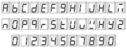 Alphabet Seven-segment display