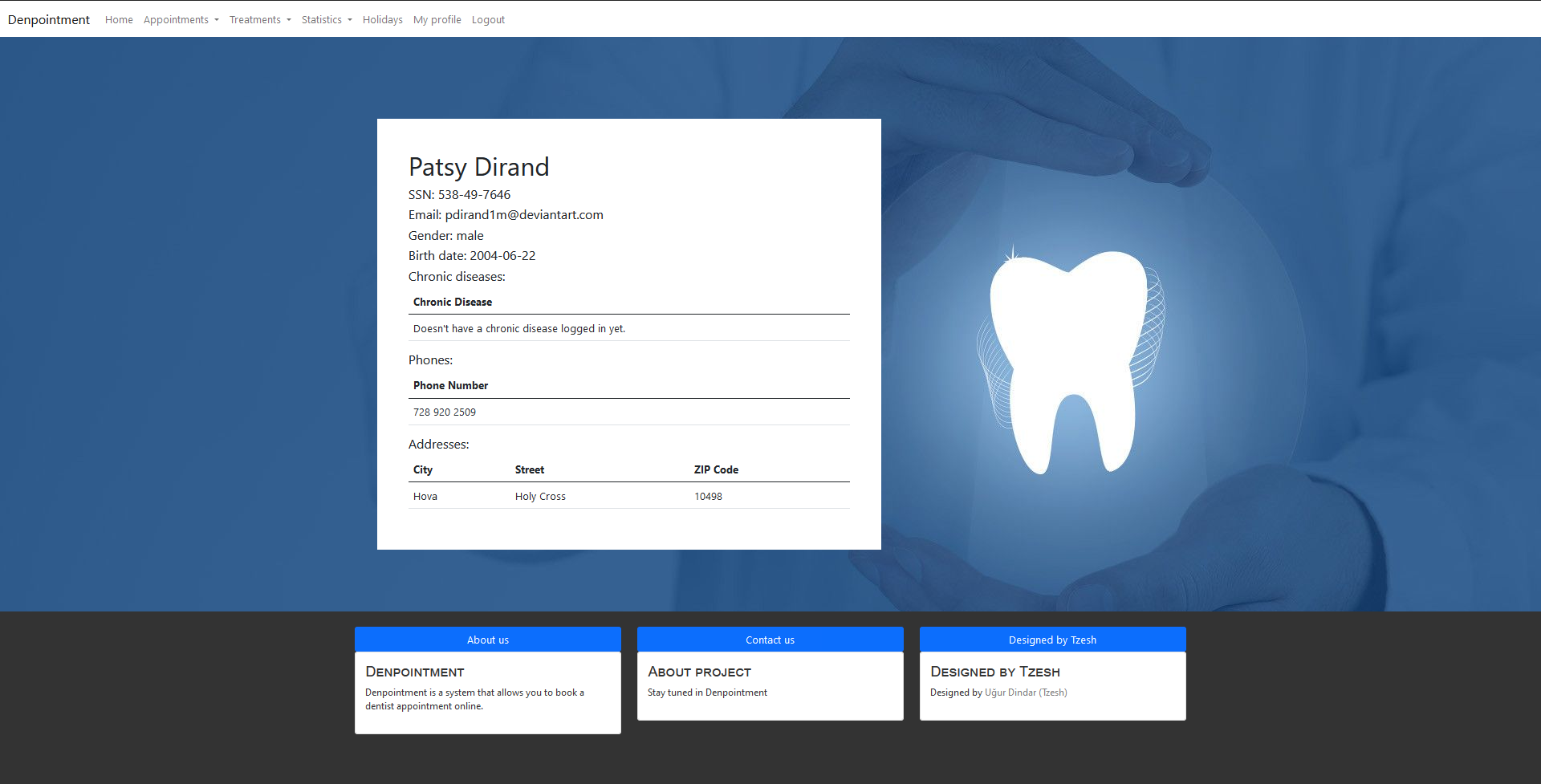 Patient profile