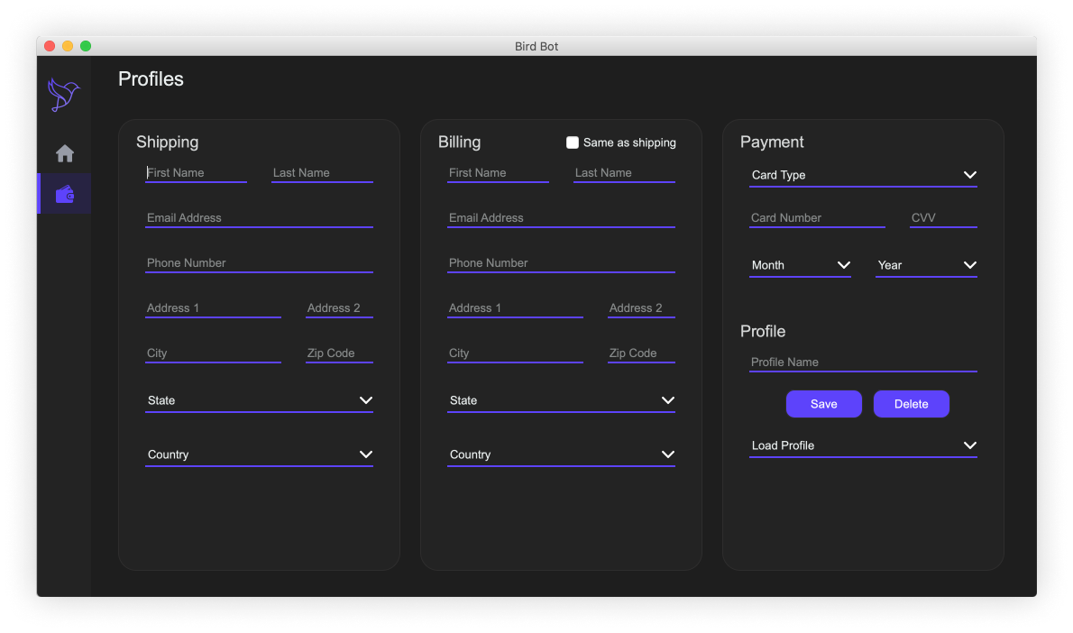 Bird Bot Profiles