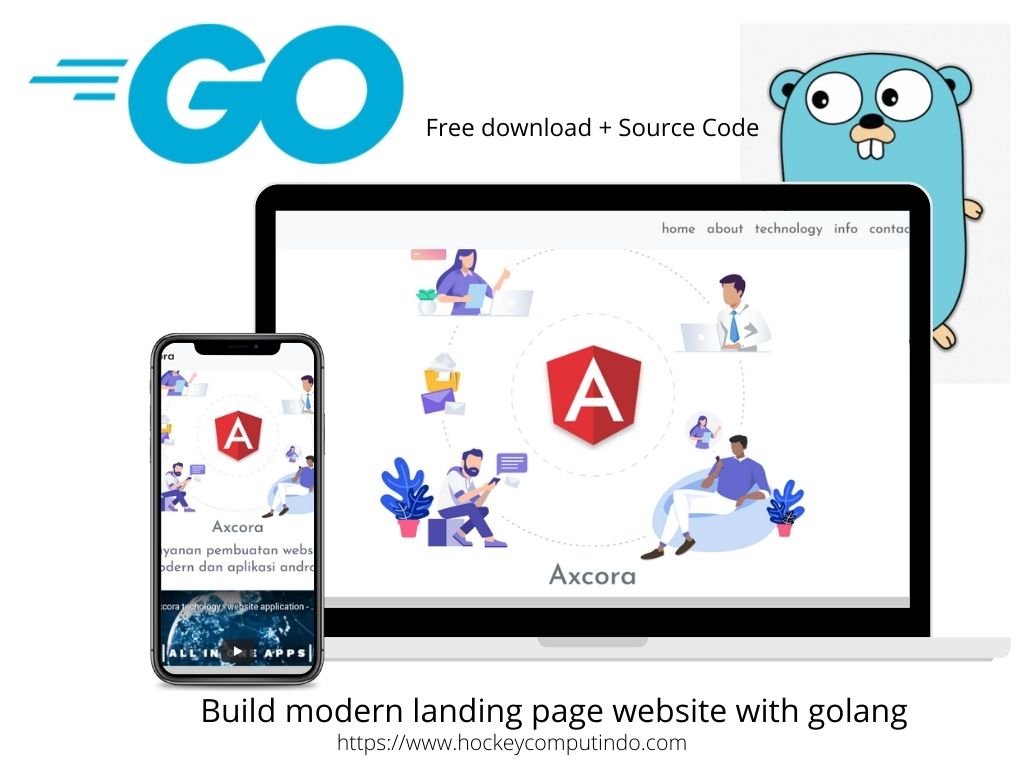 golang website landing page template themes source code free download gratis