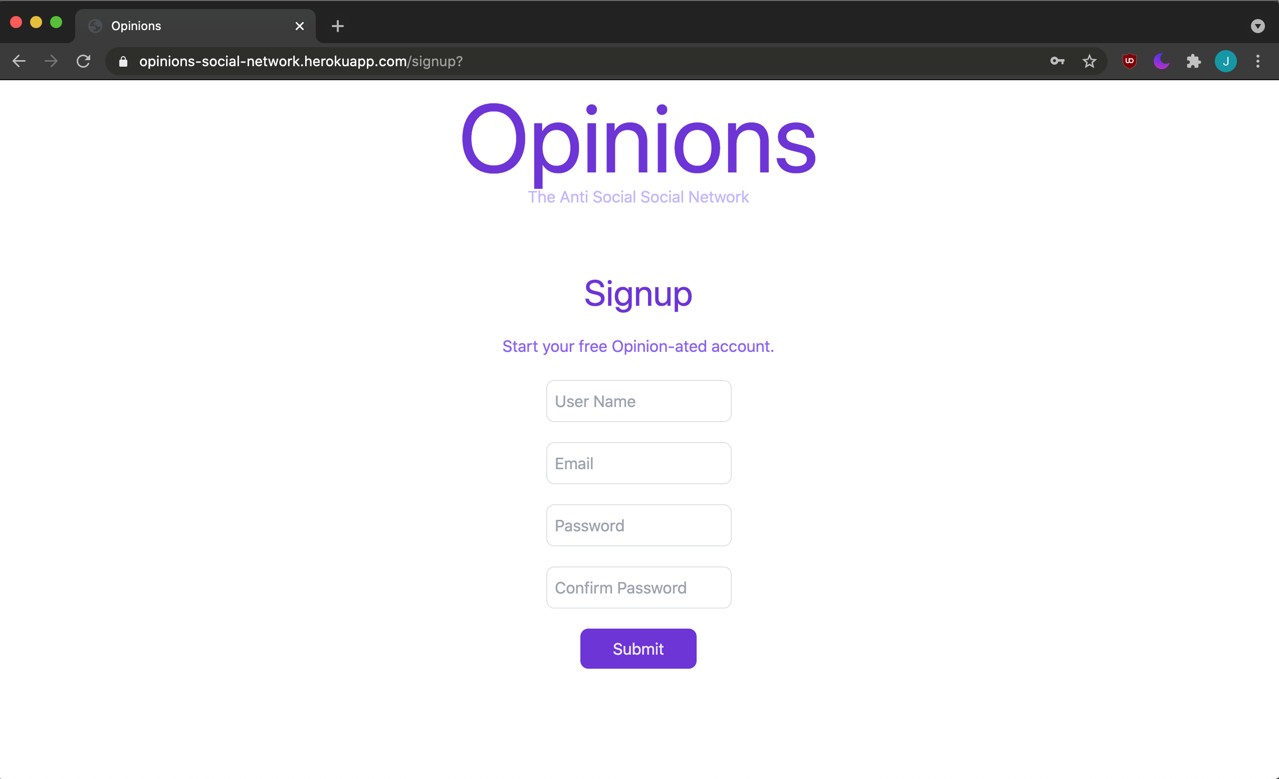 Signup View