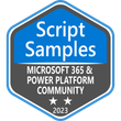 Script Samples - Specialist - Microsoft 365 & Power Platform Community 2023