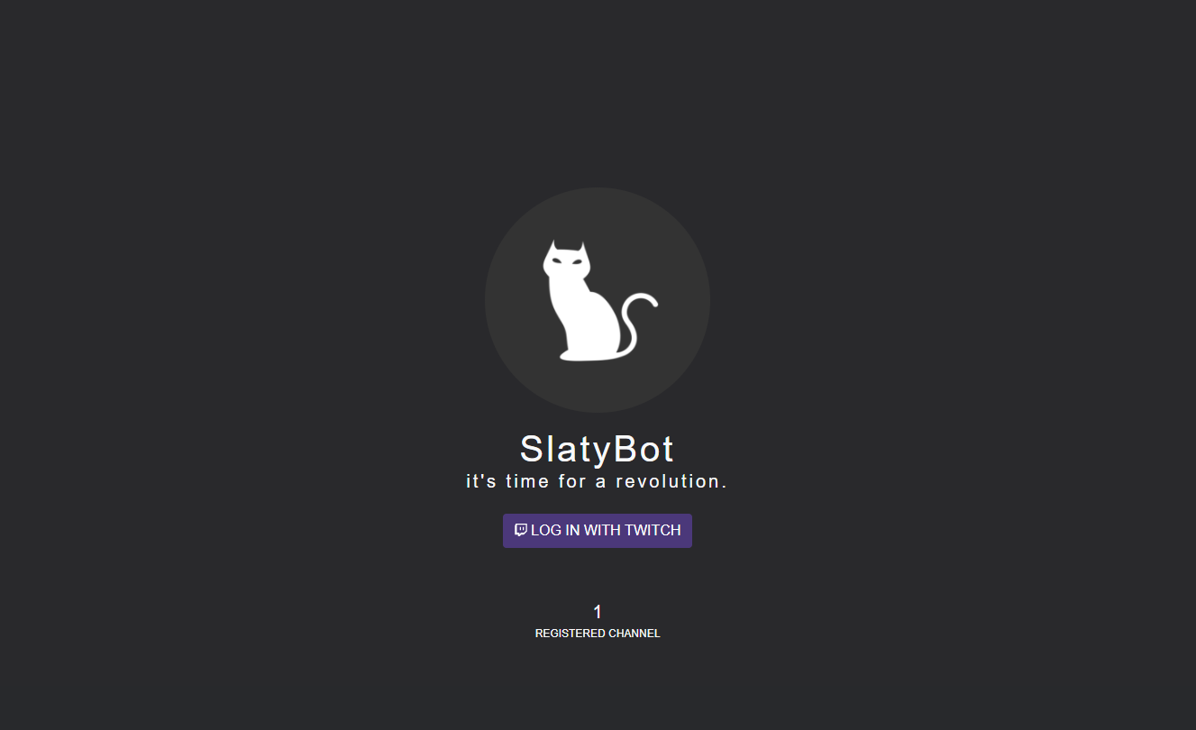 SlatyBot startscreen