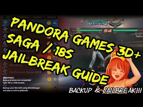 Jailbreak the Pandora Games 3D, 3D+ EX2 using PandoryTool