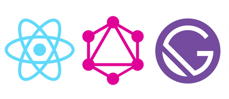 React, Gatsby and GraphQL logos