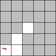 robot position at t=4