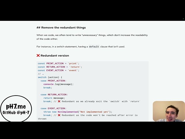 Video: Writing clean, neat, maintainable and scalable code. Removing redundant code
