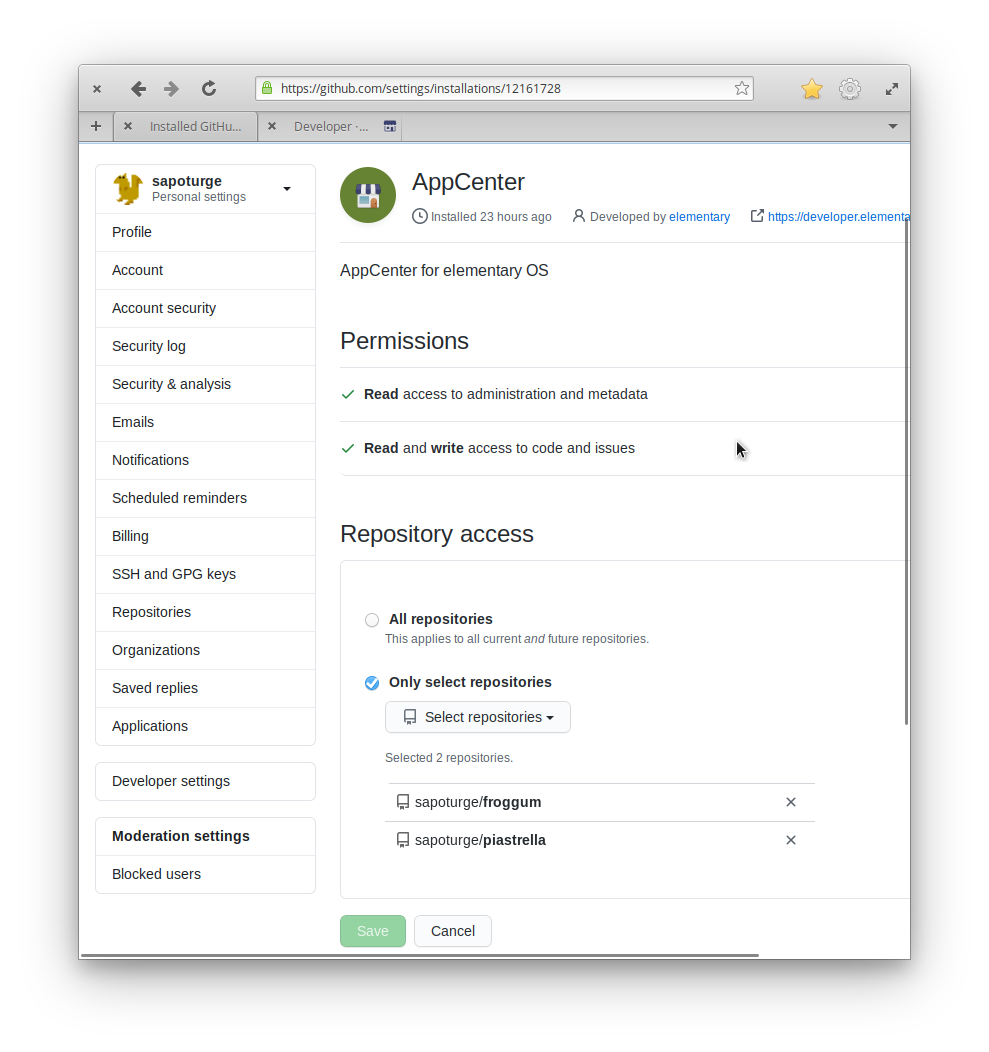 Github Installation page