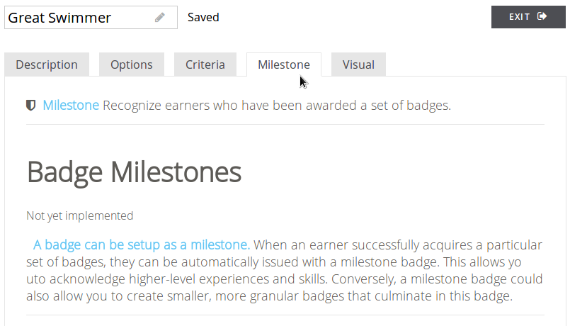 Badge Milestones