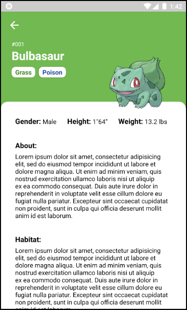 Pokemon Detail (Dummy Data)