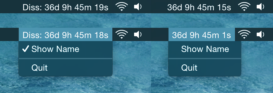 OS X Statusbar Countdown