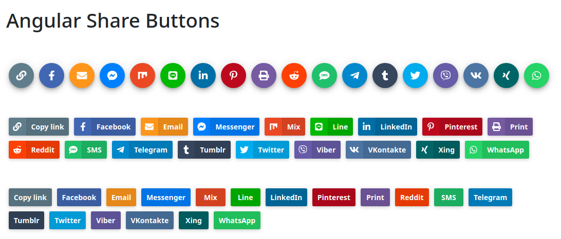 Angular Share Buttons