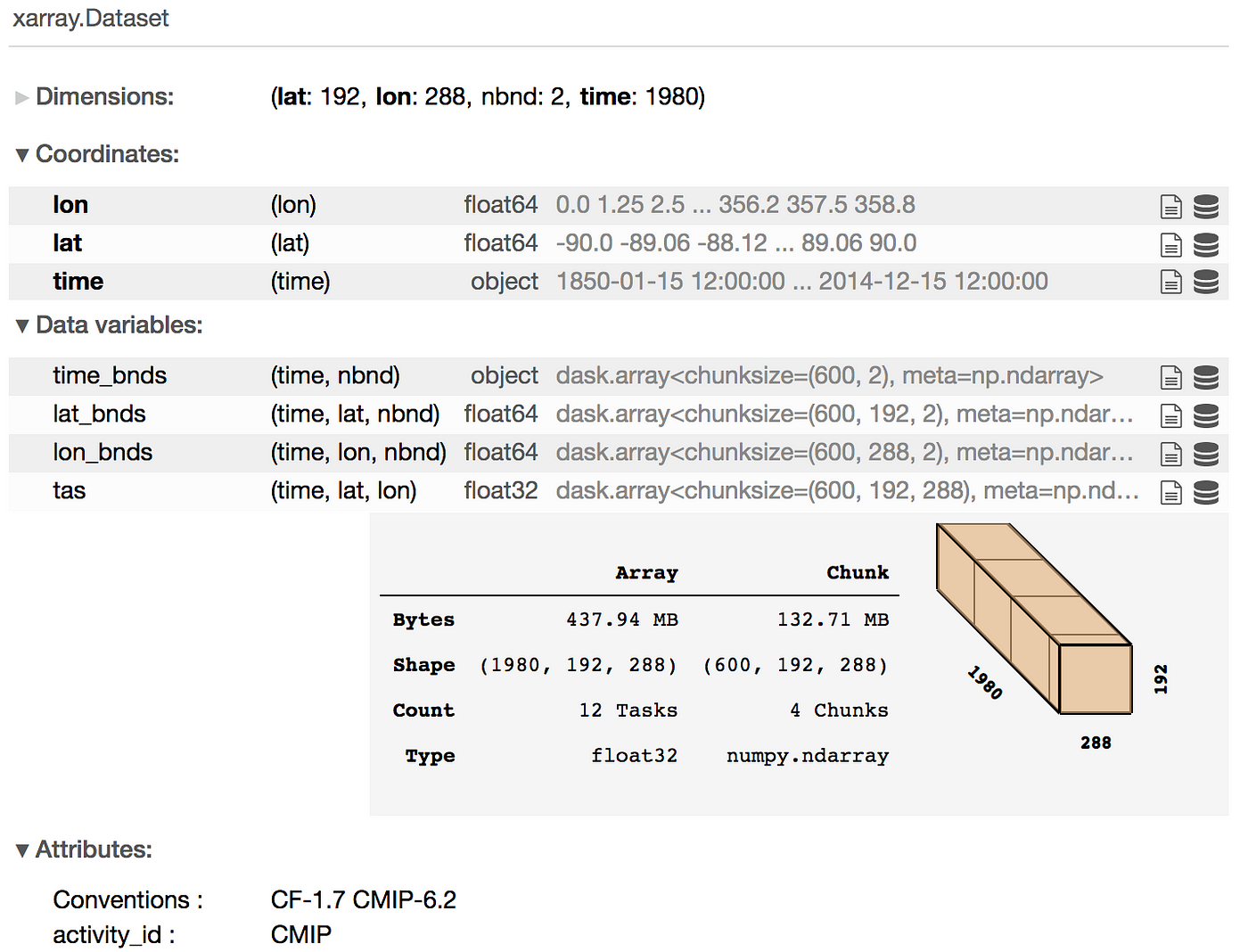 xarray repr