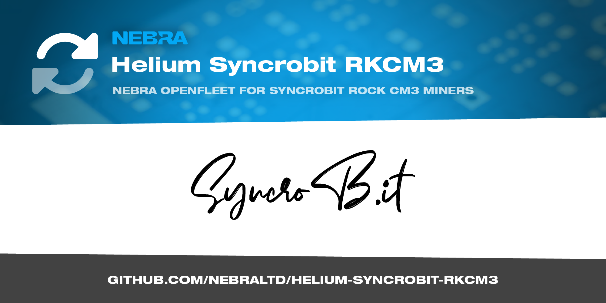 Helium Syncrobit RK CM3 Firmware Repo Header