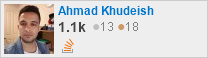 profile for Ahmad Khudeish on Stack Exchange, a network of free, community-driven Q&A sites