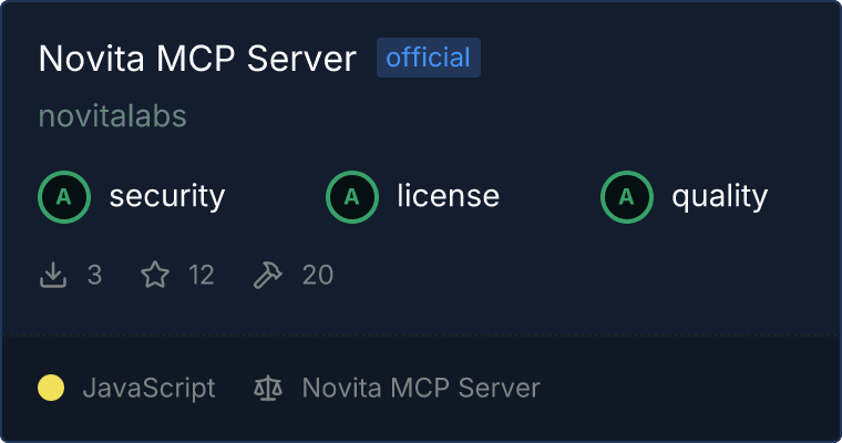 Novita Server MCP server