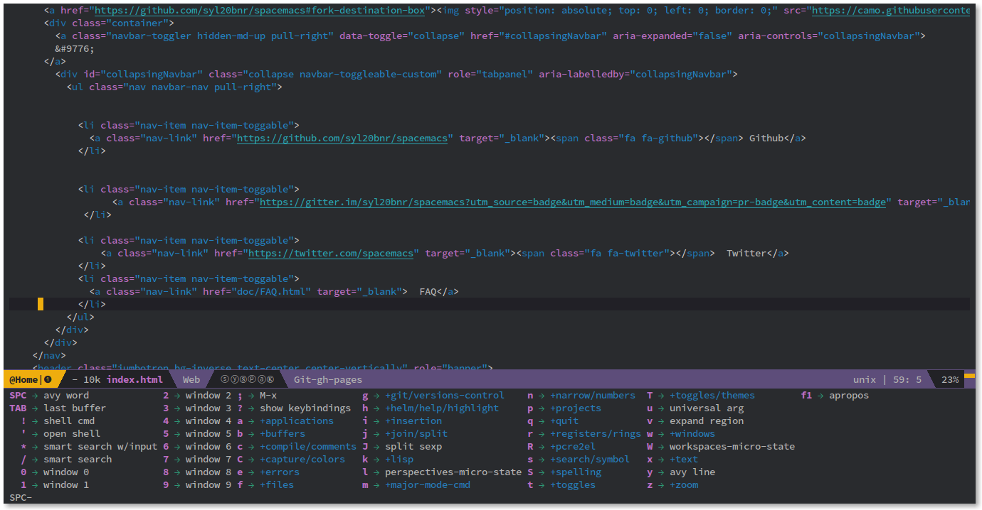 Spacemacs discoverability