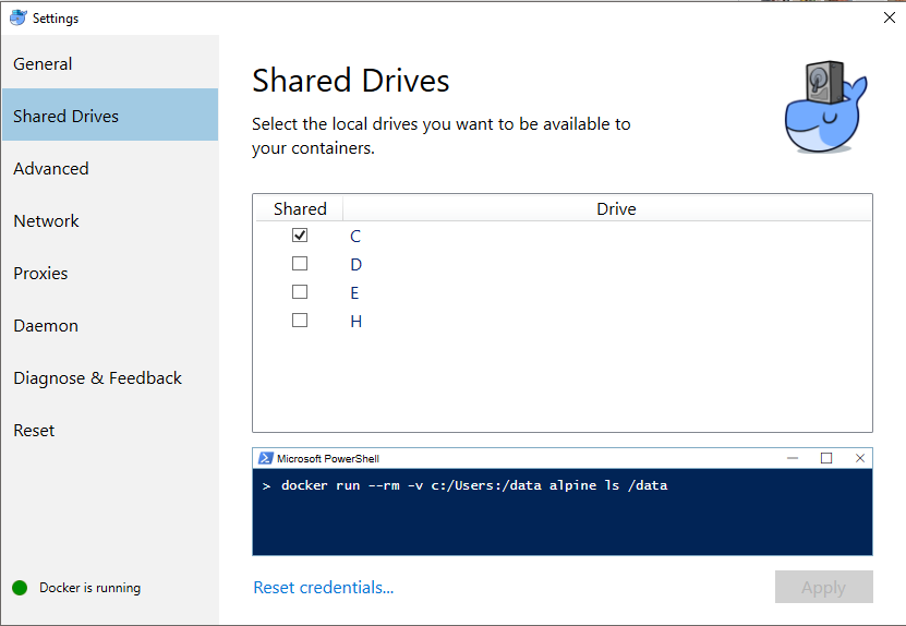 Shared drives setting