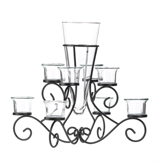 15370b-scrollwork-black-metal-candle-stand-8-glass-cup-flower-vase-1