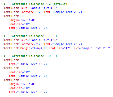 Attribute Tolerance Example