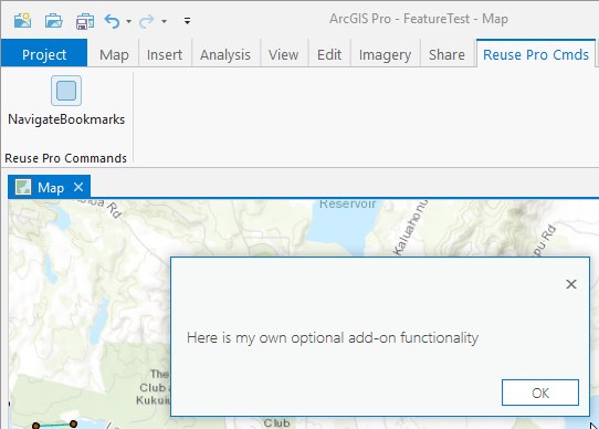 Reusing ArcGIS Pro Commands in your Add-in Ribbon UI by using existing code-behind with custom code