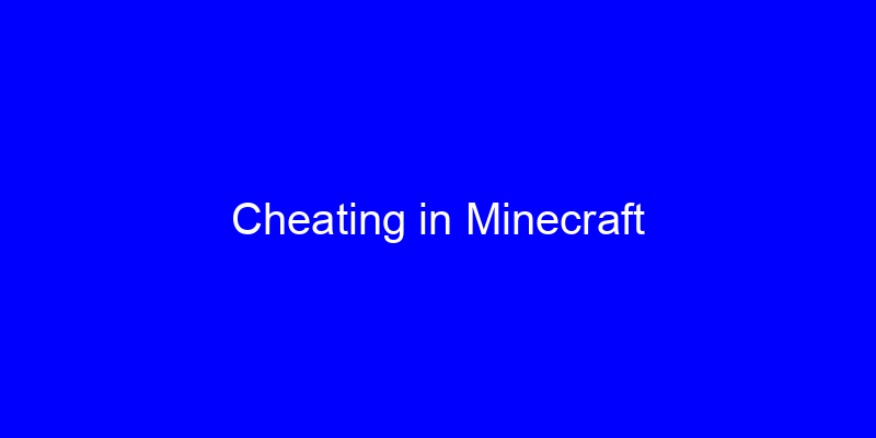 Cheating in Minecraft