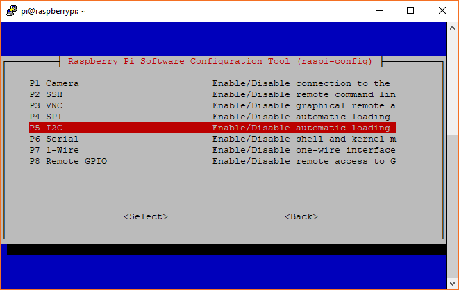 Raspberry PI Enable I2C Bus