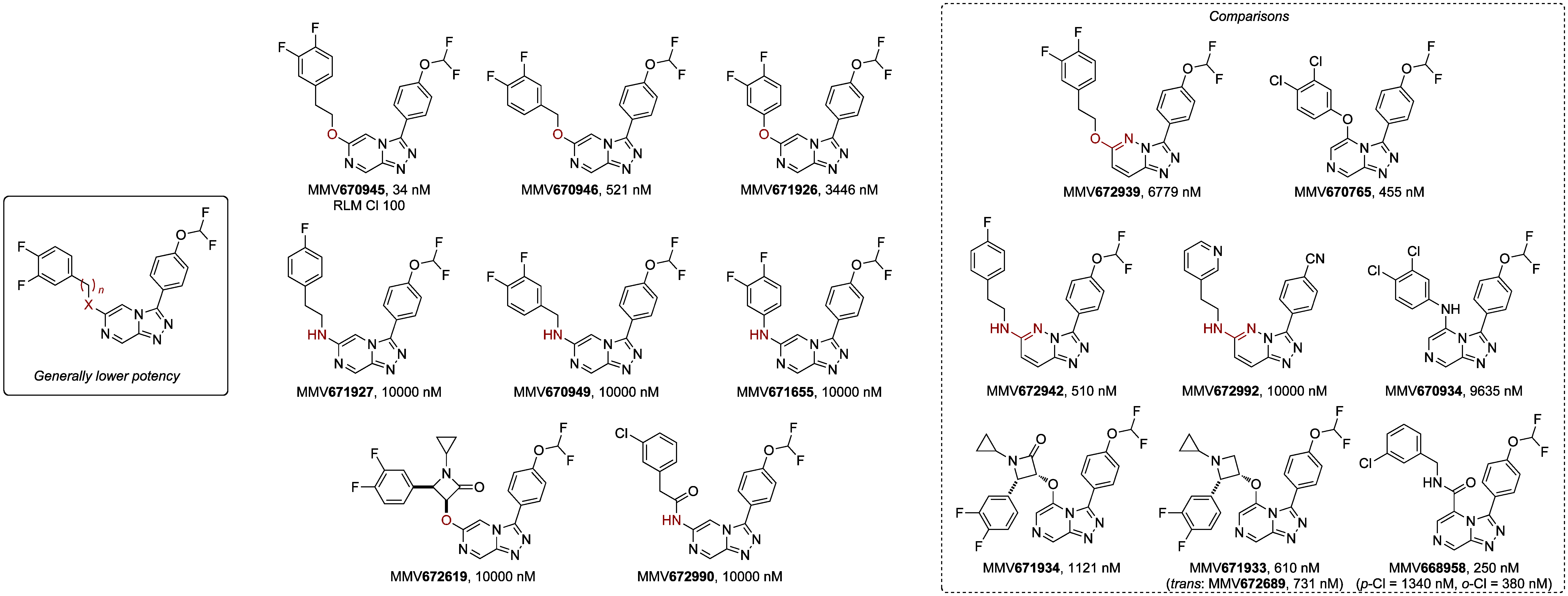 Transposition of the Pyrazine Side Chain and Comparisons with Closely Related Compounds