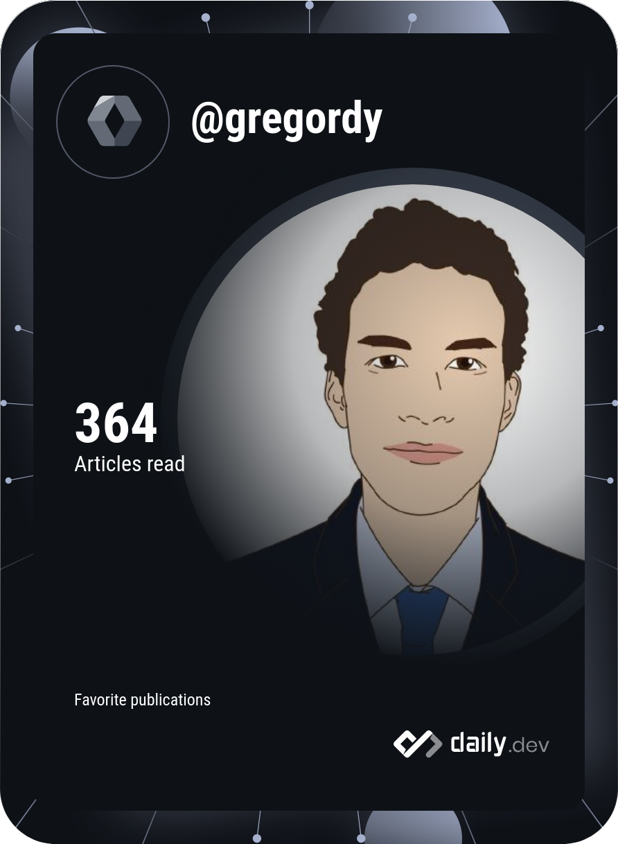 Grégory Poircuitte's Dev Card