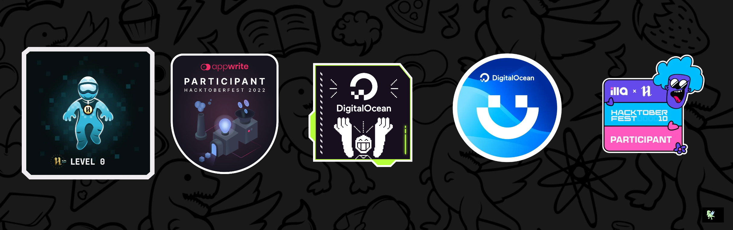 An image of @samuelafolabi's Holopin badges, which is a link to view their full Holopin profile