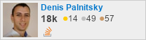 profile for Denis Palnitsky on Stack Exchange, a network of free, community-driven Q&A sites