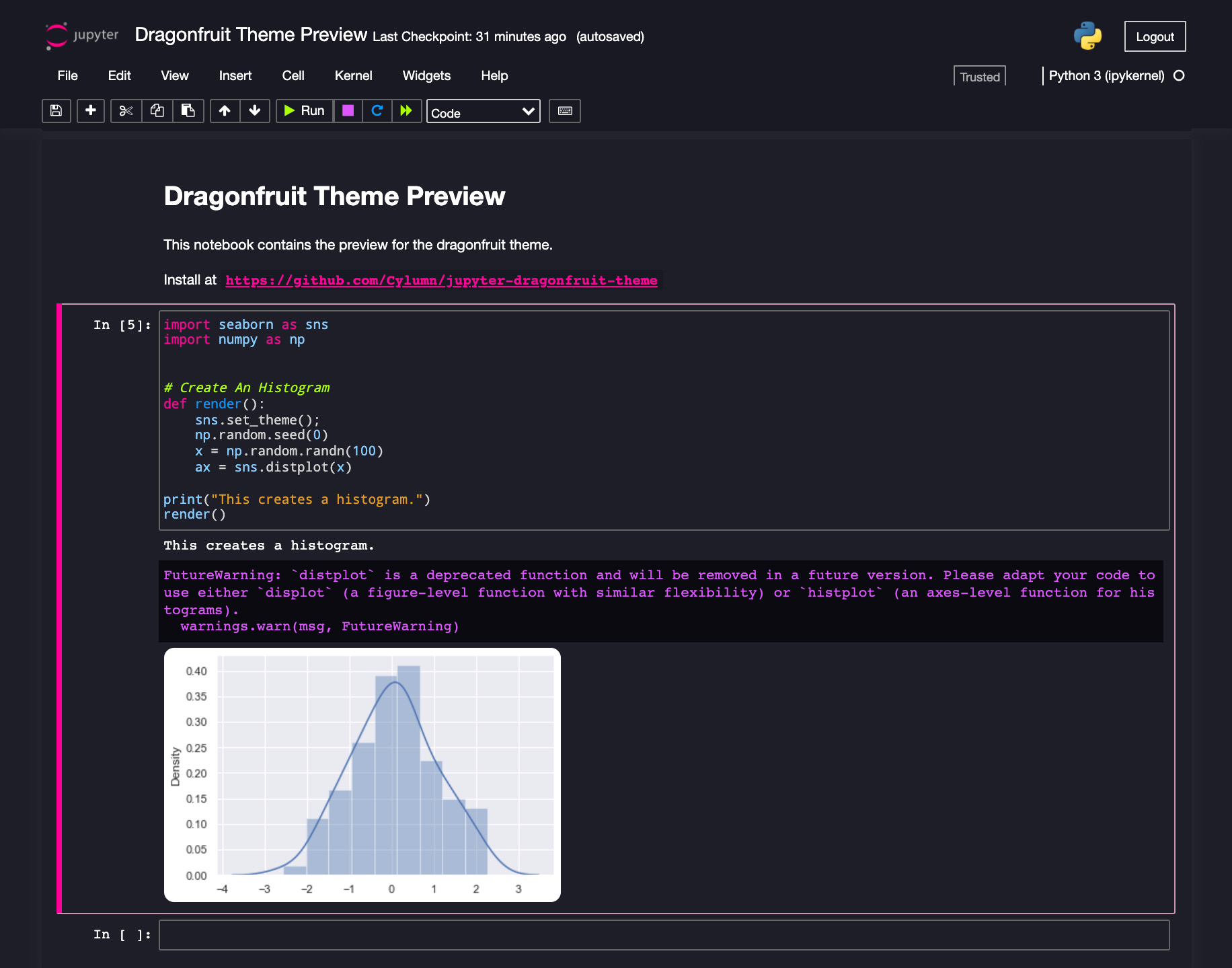 GitHub - Cylumn/jupyter-dragonfruit-theme: Dragonfruit Theme for ...