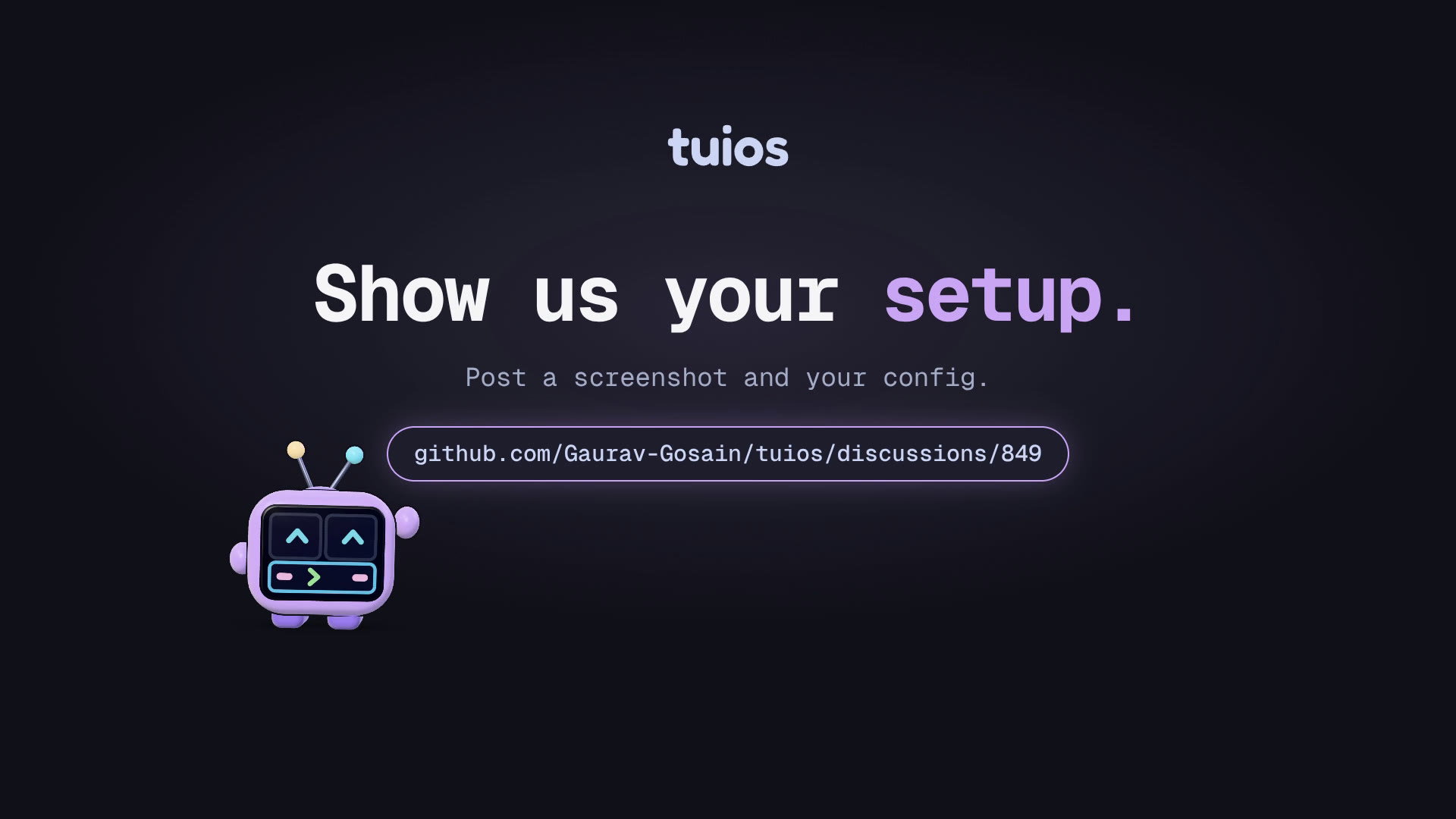 Show your setup