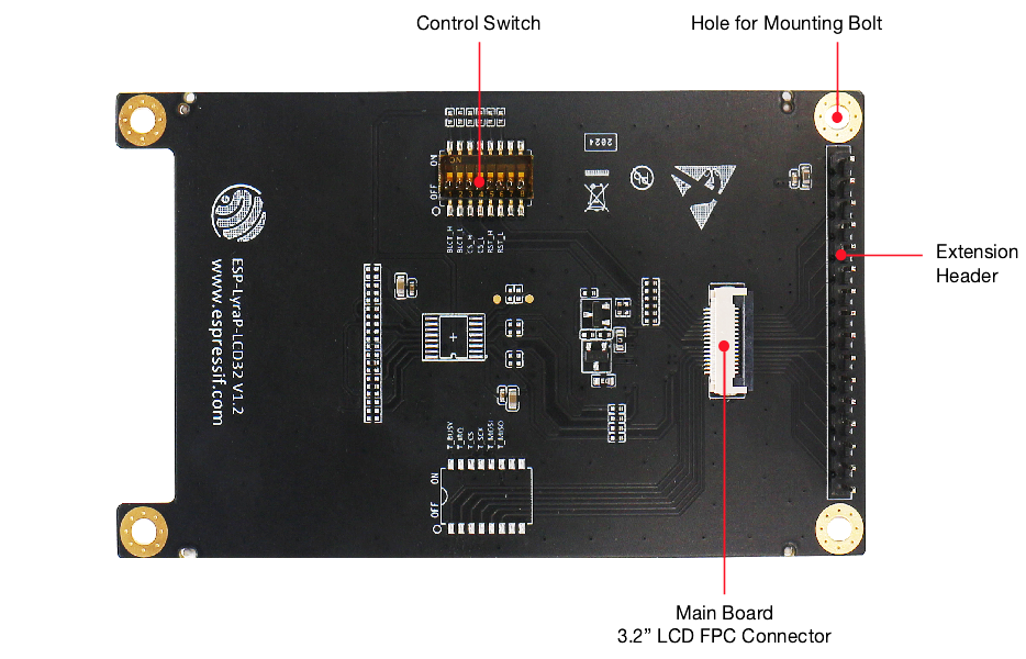 ESP-LyraP-LCD32 - back (click to enlarge)