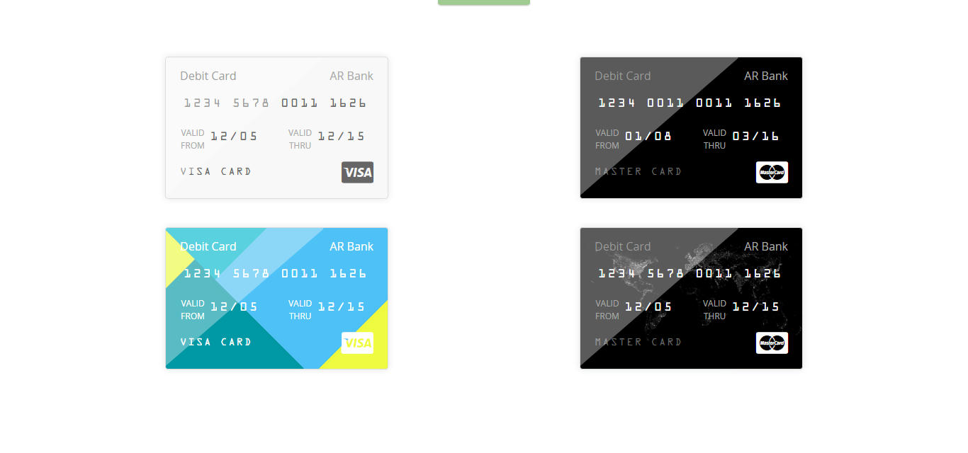 create credit card with html and bootstrap