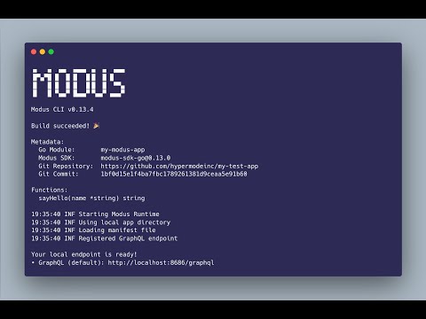 Getting started with Modus video