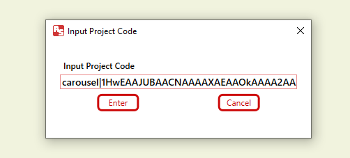 Input Project Code