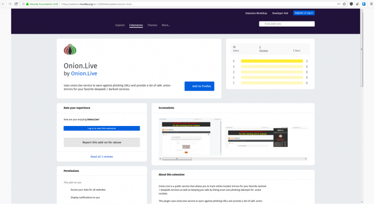 Onion.Live Firefox Extension