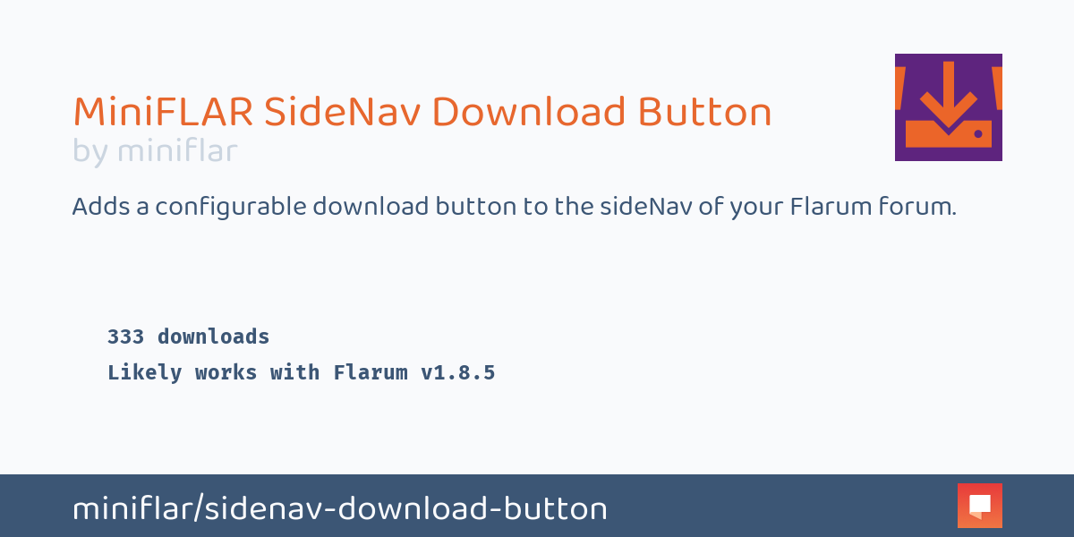 miniFLAR SideNav Download Button