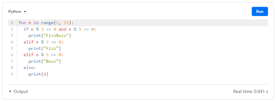 Code block (light mode)
