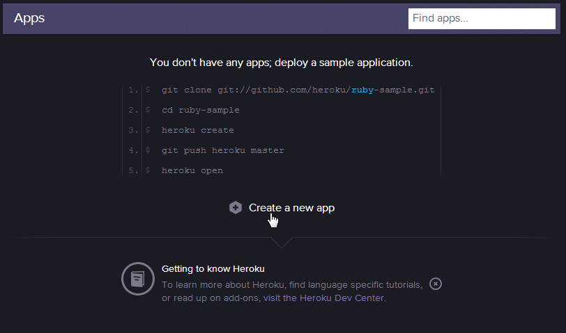 heroku new app