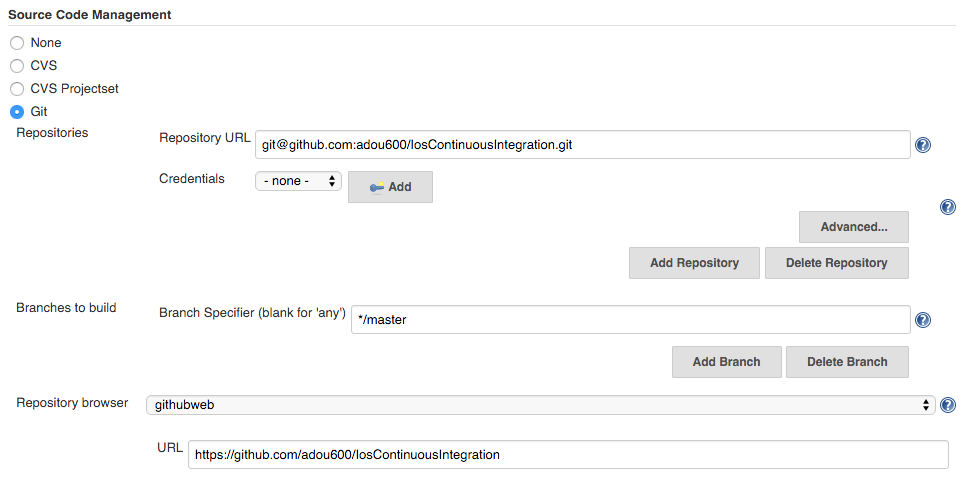 Configure SCM