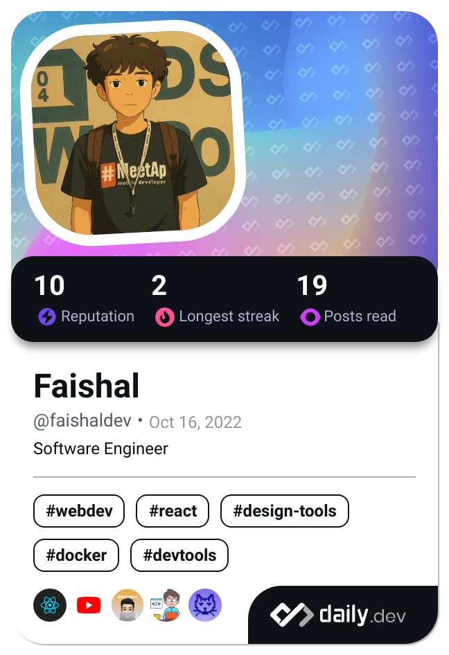 Faishal's Dev Card
