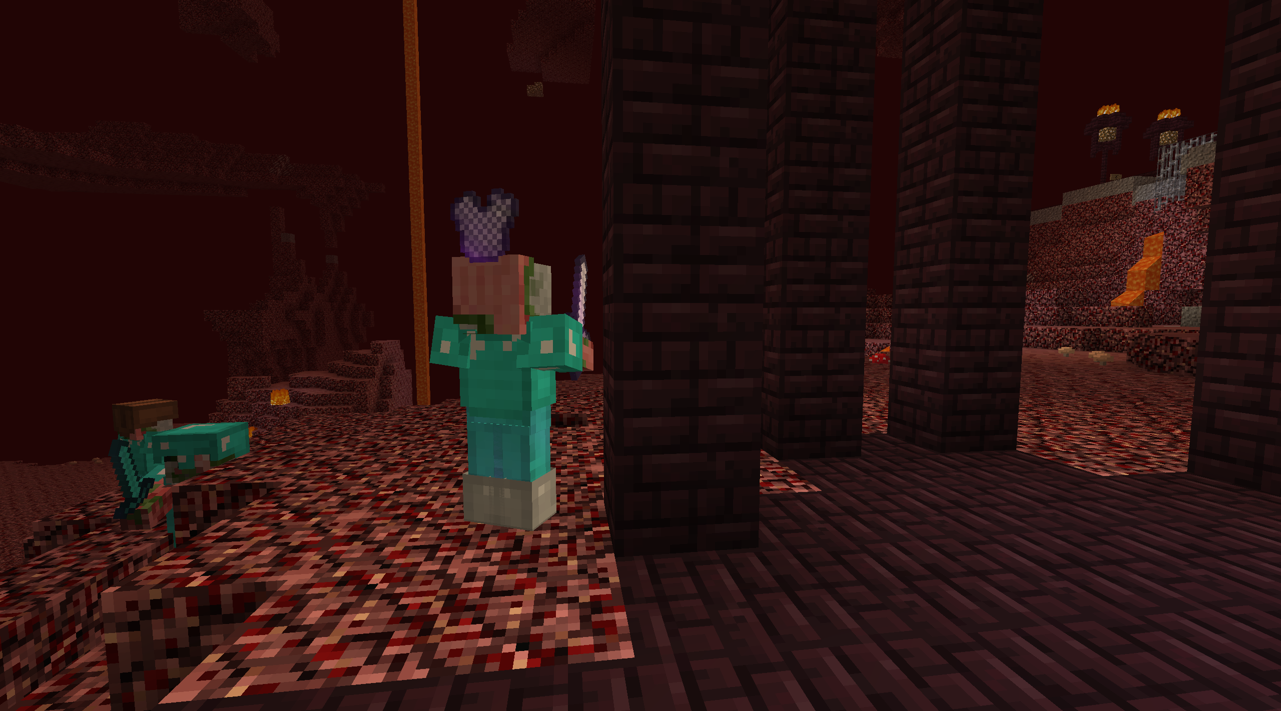 Mob wearing chainmail chestplate as helmet