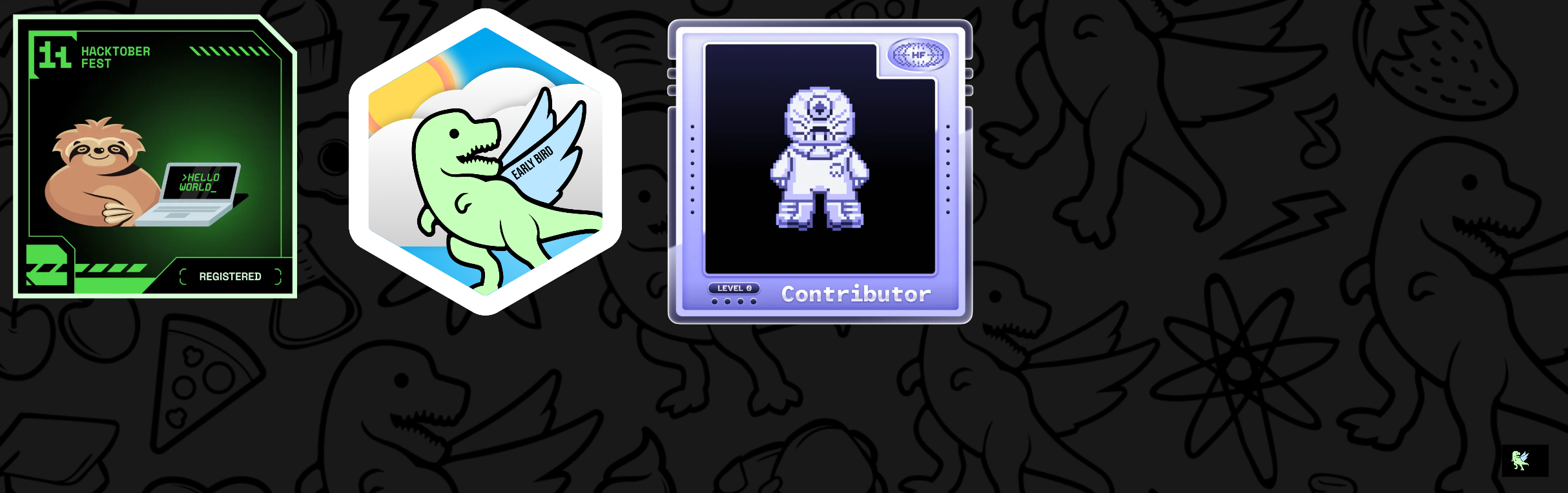 An image of @dmayank297's Holopin badges, which is a link to view their full Holopin profile