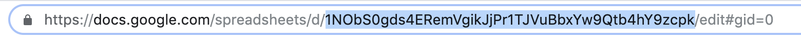 Google Sheets key